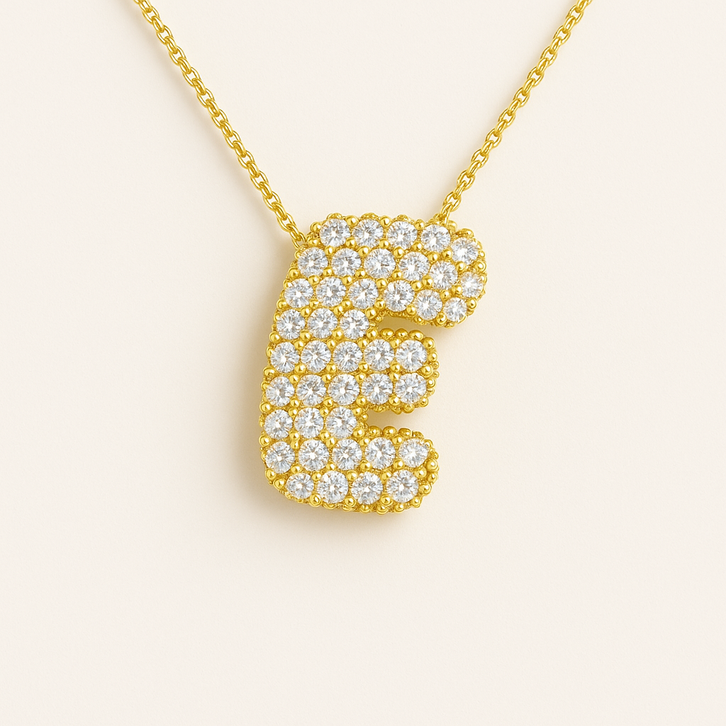 Collier initiales dorées
