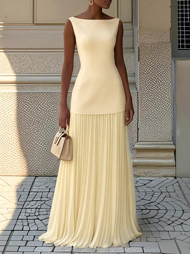 Micaela - Robe longue plissée de design
