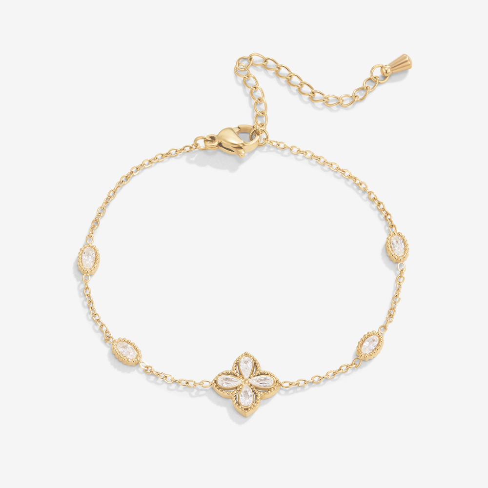Bracelet trèfle à quatre feuilles