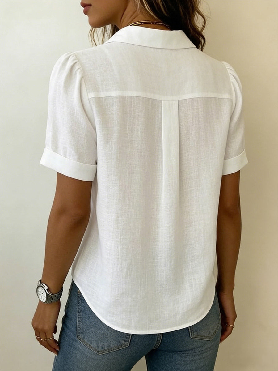 Ionea - Chemise à manches courtes avec fermeture à boutons