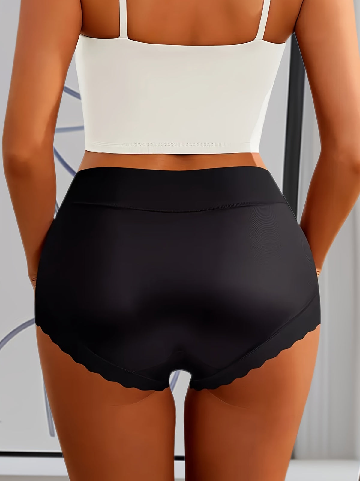 SOFIA™ | Pack de 4 Culottes Satinées Taille Haute