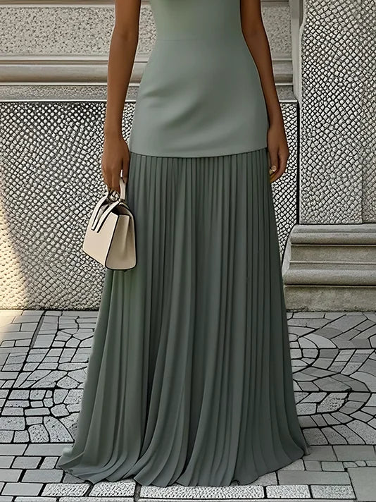 Micaela - Robe longue plissée de design