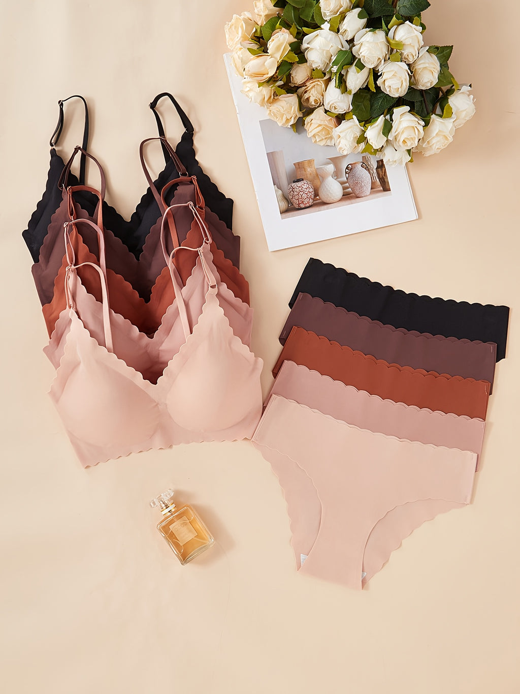 NAYA™ | Pack de 5 Ensembles – 5 Soutiens-Gorge + 5 Culottes