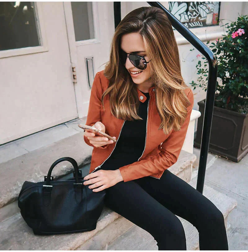 Sophia - Veste en Cuir Italienne