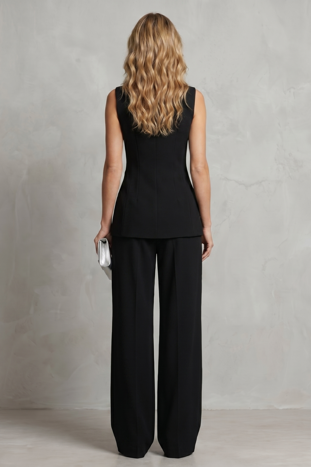 Ensemble Pantalon Femme Aurellia – Drapé, Élégance Tailleur