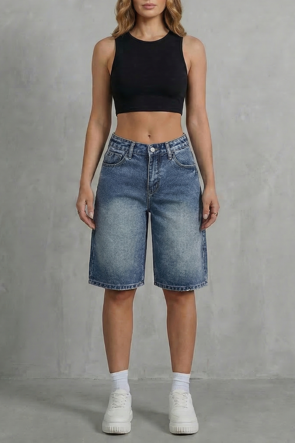 Short en Jean Femme Bellamira – Taille Haute, Style Vintage