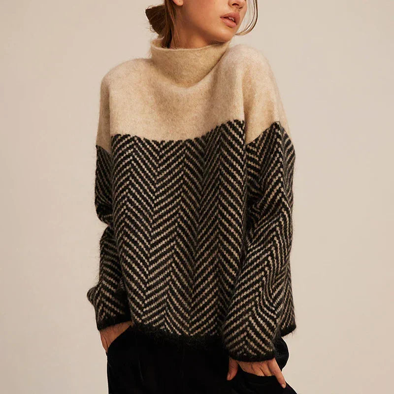 LINE – Pull chaud avec col montant
