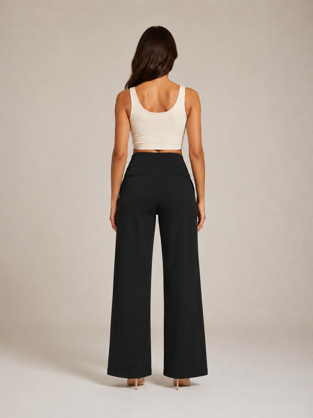 Pravina - Pantalon de confort pour femmes avec stretch et large ceinture