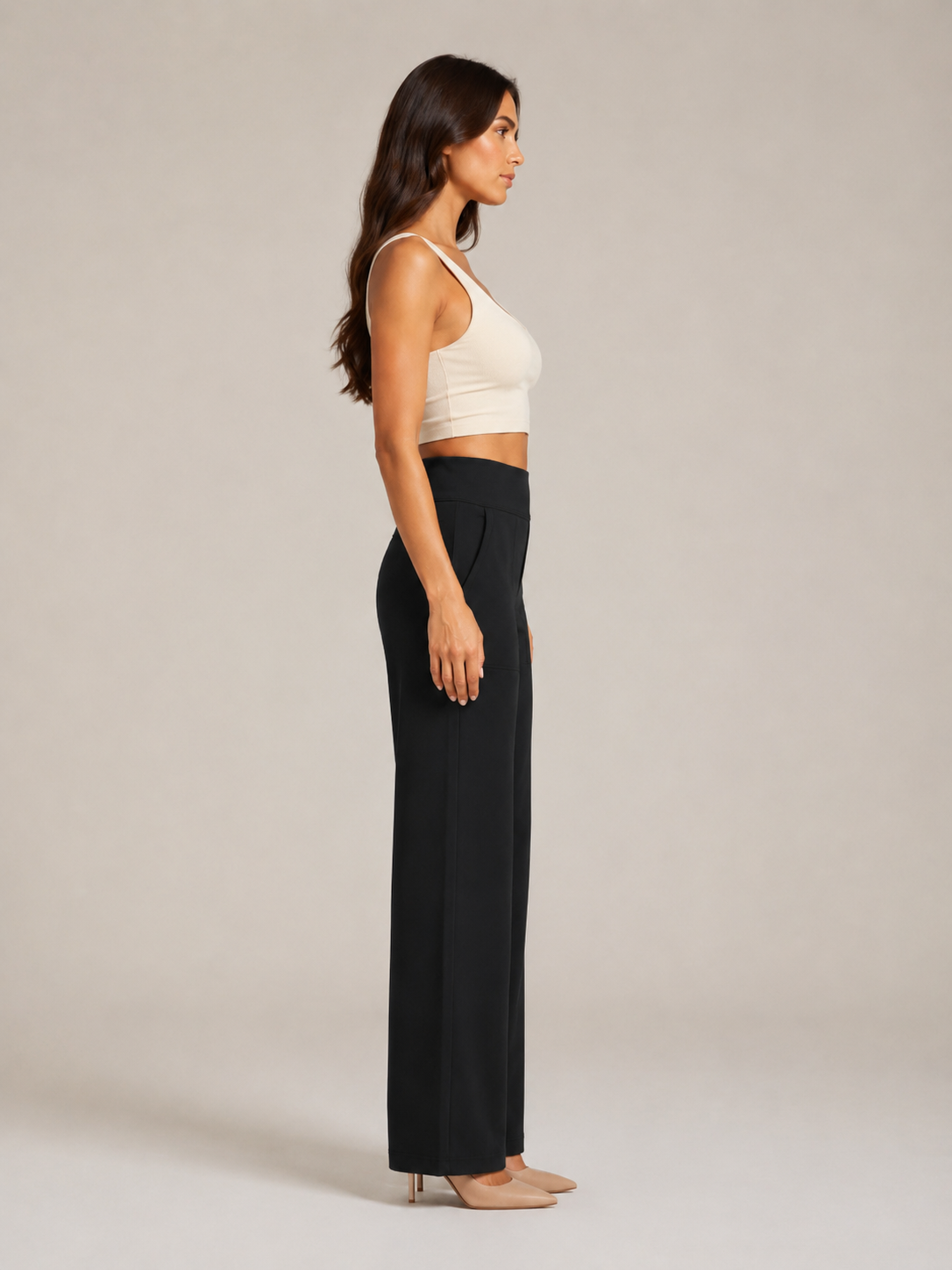 Pravina - Pantalon de confort pour femmes avec stretch et large ceinture