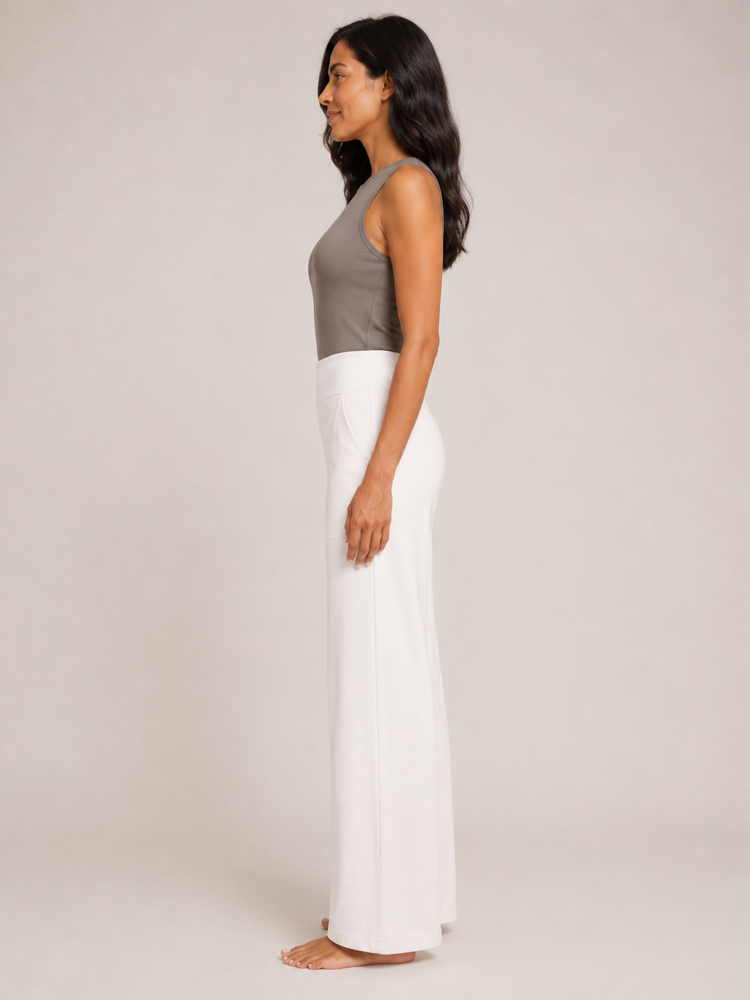 Pravina - Pantalon de confort pour femmes avec stretch et large ceinture