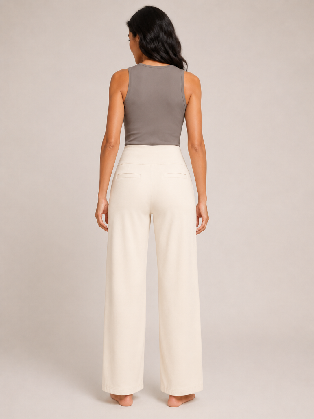 Pravina - Pantalon de confort pour femmes avec stretch et large ceinture