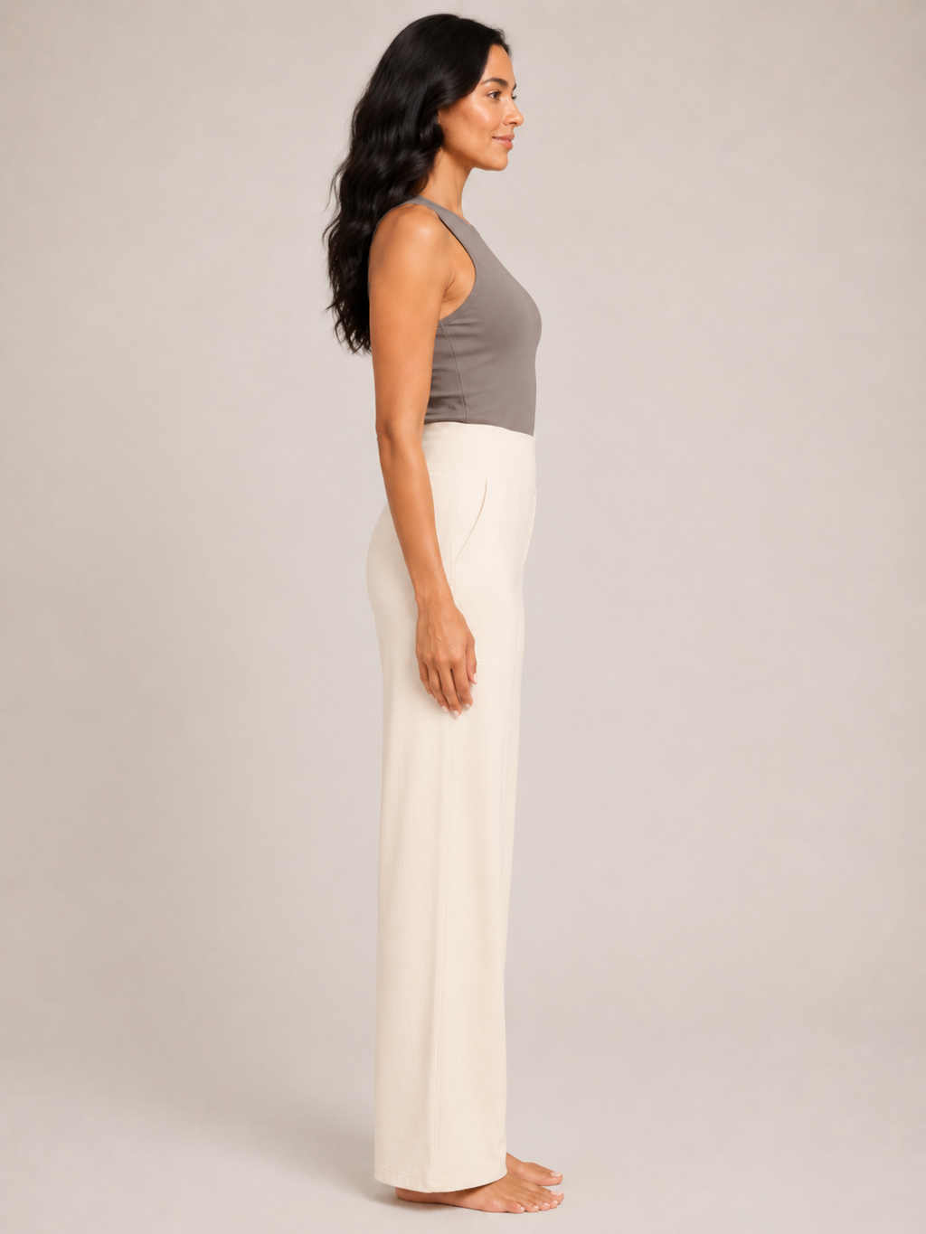Pravina - Pantalon de confort pour femmes avec stretch et large ceinture