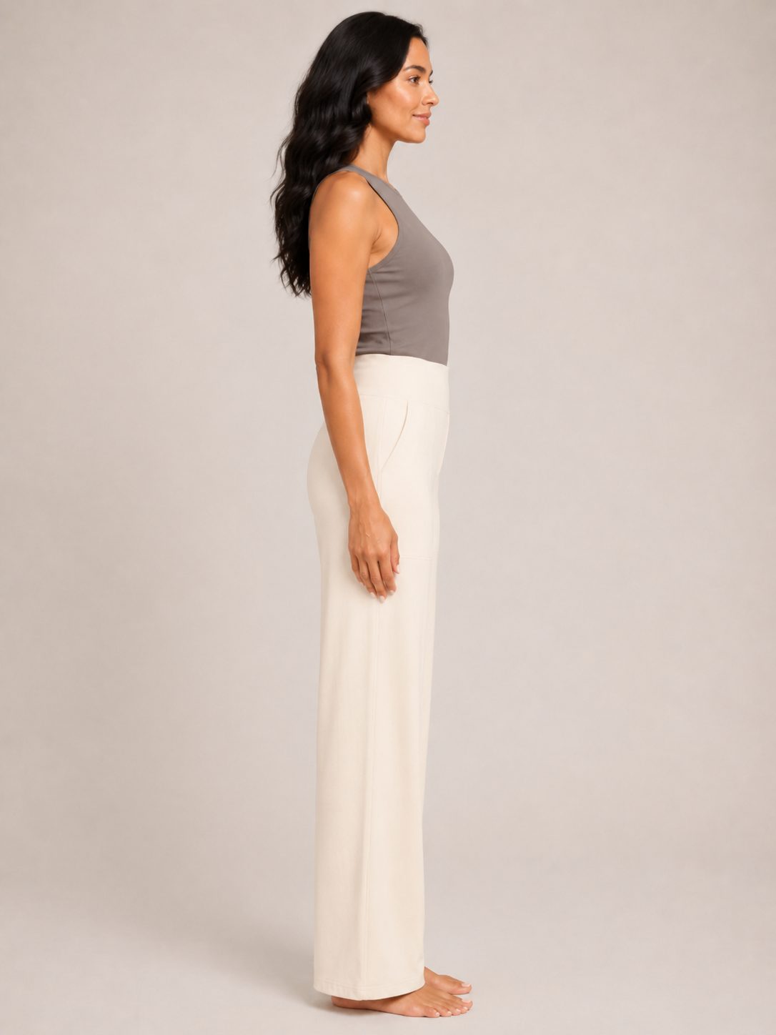 Pravina - Pantalon de confort pour femmes avec stretch et large ceinture