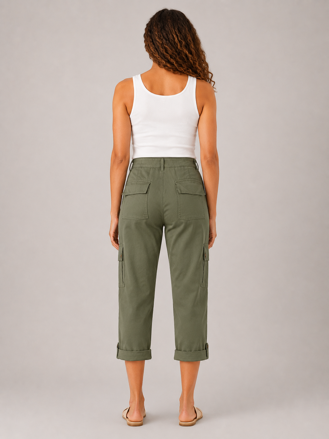 Tavora - Pantalon capri dames avec poches cargo et jambes droites