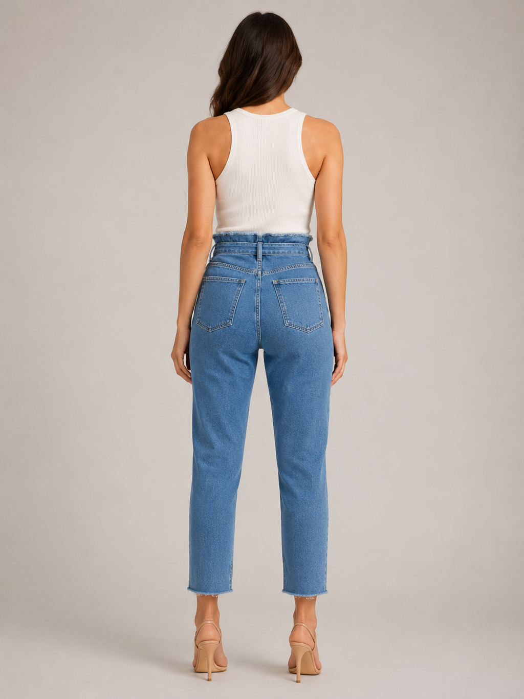 Ravina - Jeans skinny taille haute pour femmes avec lavage foncé