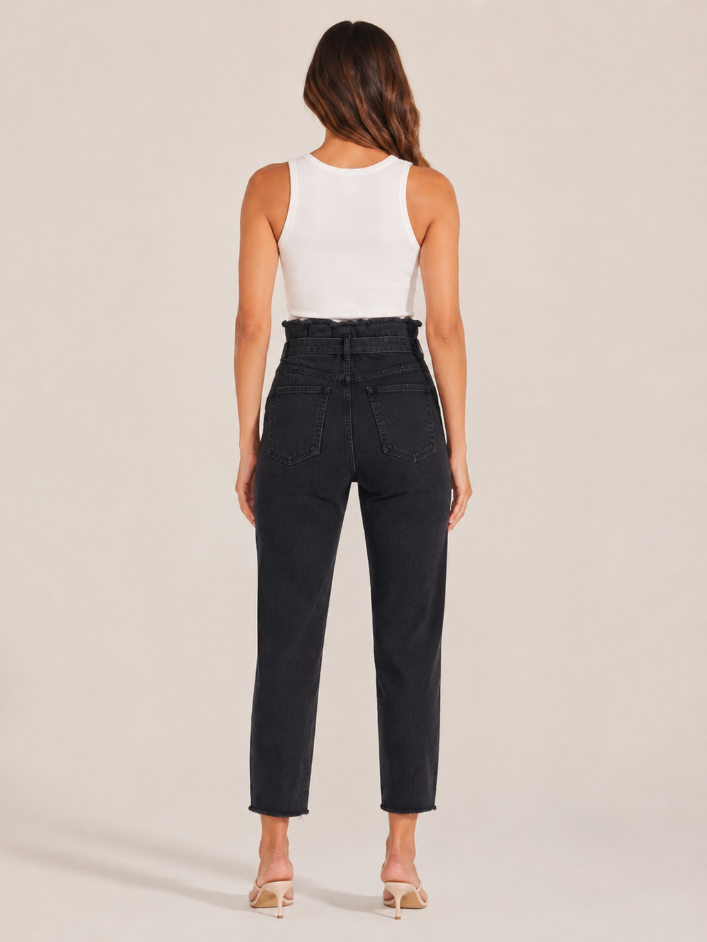 Ravina - Jeans skinny taille haute pour femmes avec lavage foncé