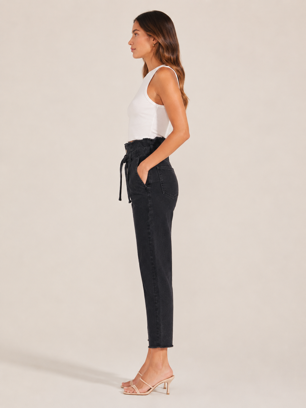 Ravina - Jeans skinny taille haute pour femmes avec lavage foncé