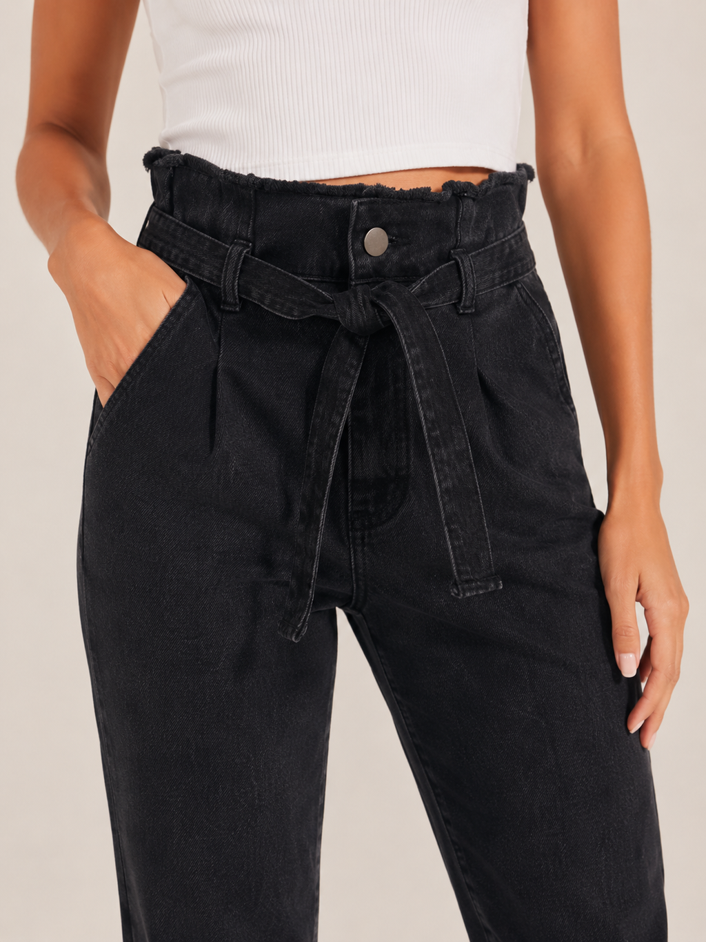 Ravina - Jeans skinny taille haute pour femmes avec lavage foncé