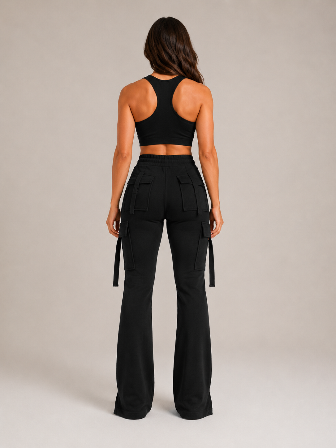 Rivka - Pantalon Cargo Femme Avec Cordon De Serrage Et Poches