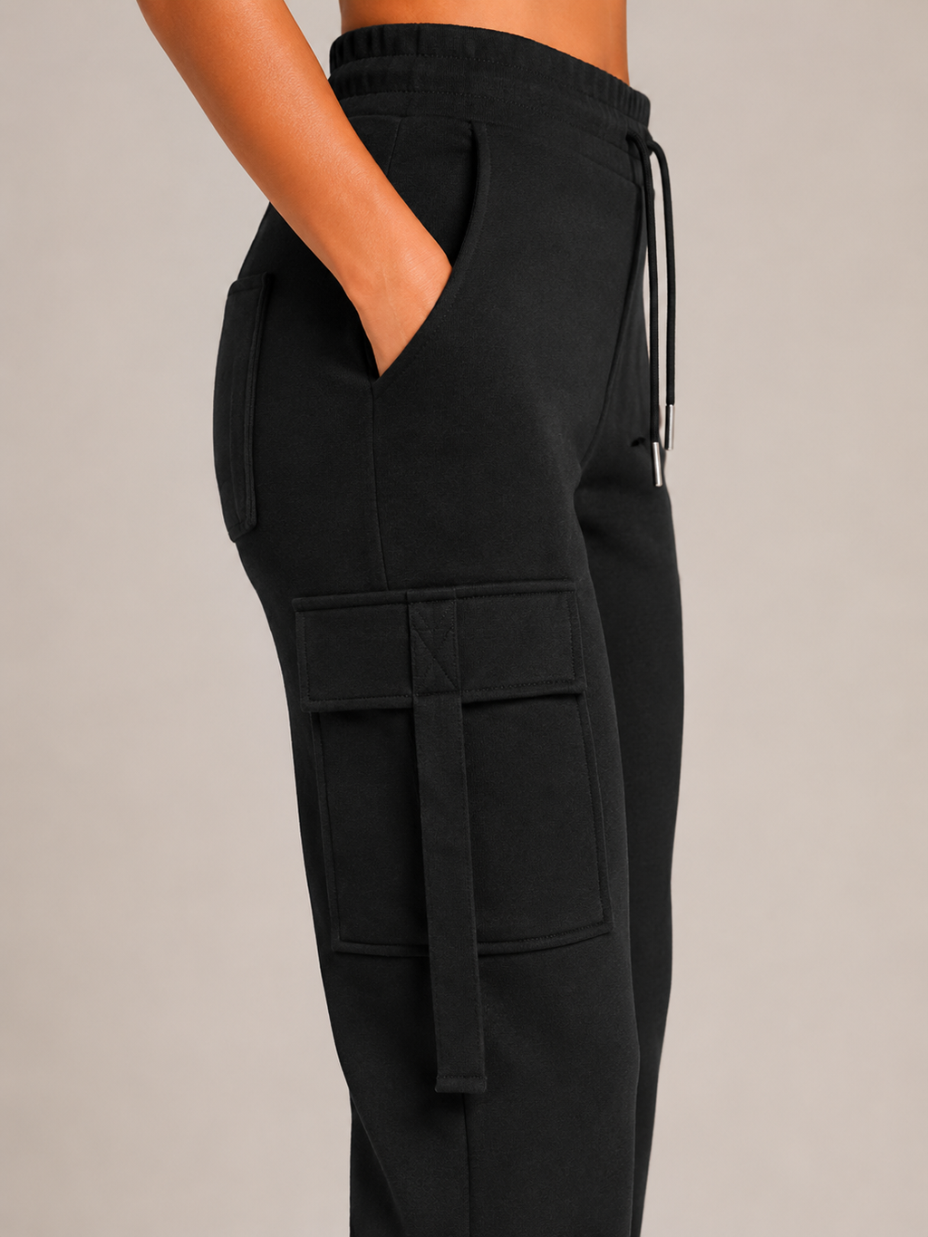 Rivka - Pantalon Cargo Femme Avec Cordon De Serrage Et Poches