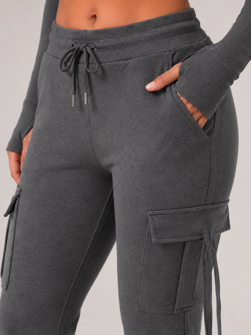 Rivka - Pantalon Cargo Femme Avec Cordon De Serrage Et Poches