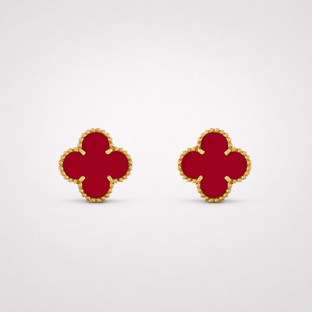 Les boucles d'oreilles trèfle