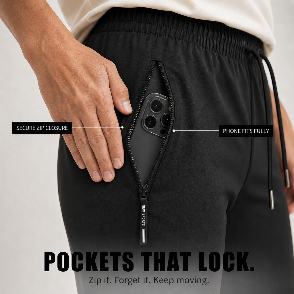 Pantalon Femme Kolvex – Soie Glacée, Poches Zippées