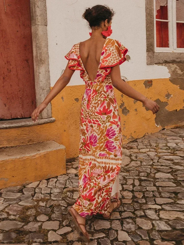 Robe vintage élégante avec des manches uniques et raffinées