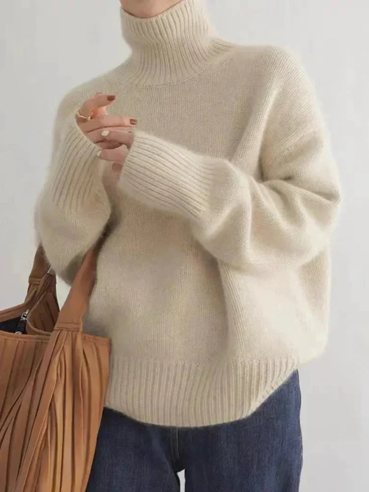 Diana - Pull Col Montant Doux et Confortable