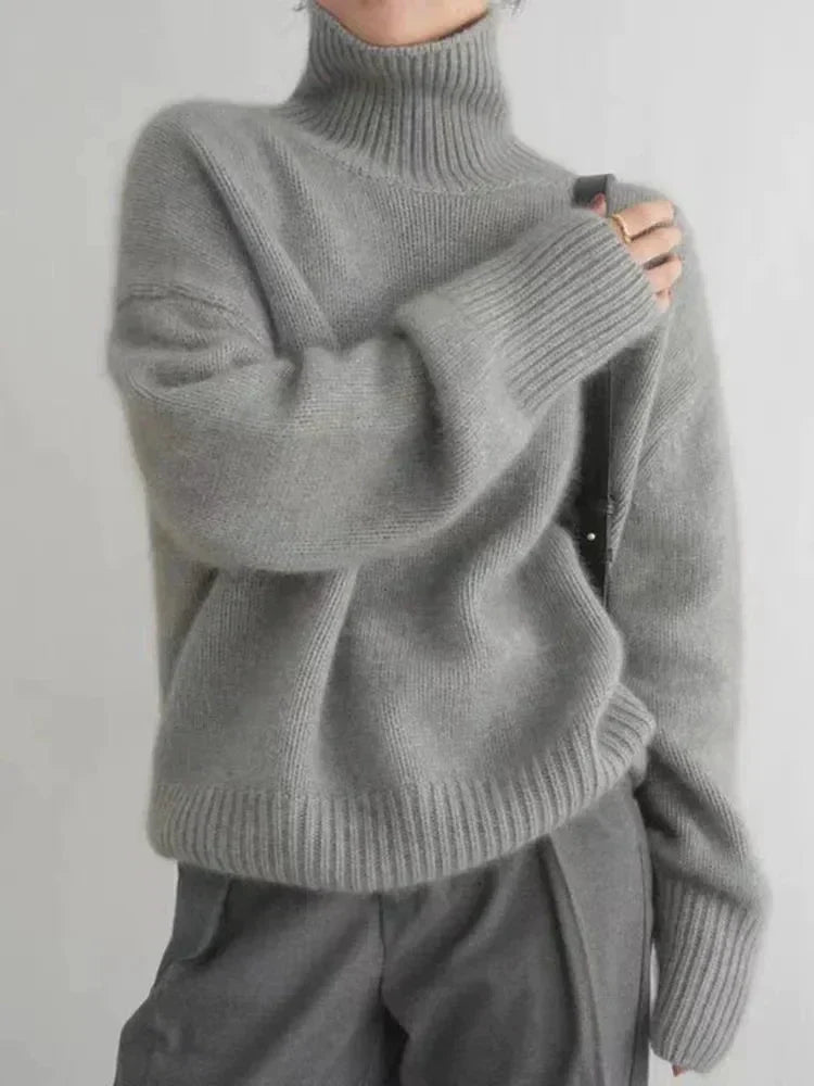 Diana - Pull Col Montant Doux et Confortable