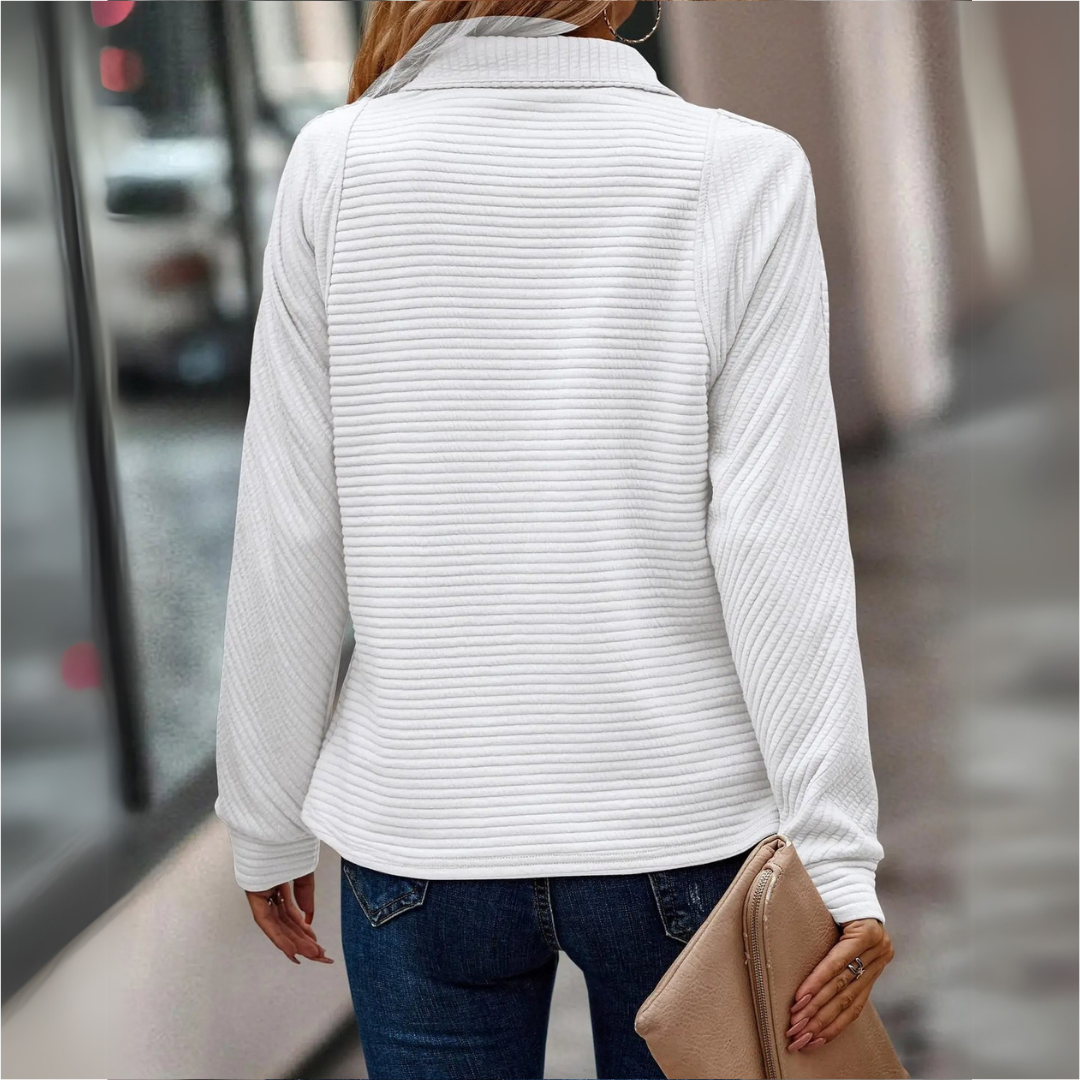 Suzanne - Pull Détail avec Demi Zip