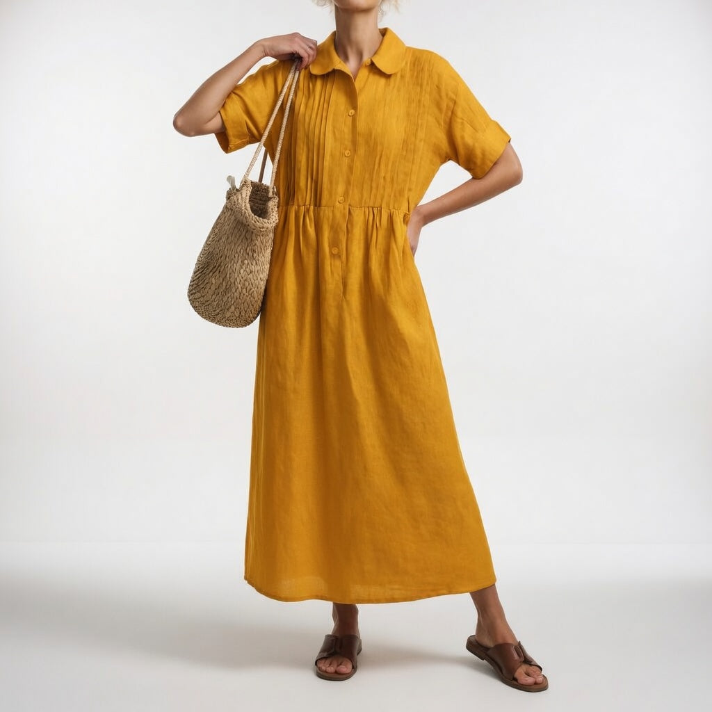Lysandra - Robe Chemisier Légère pour l'Été