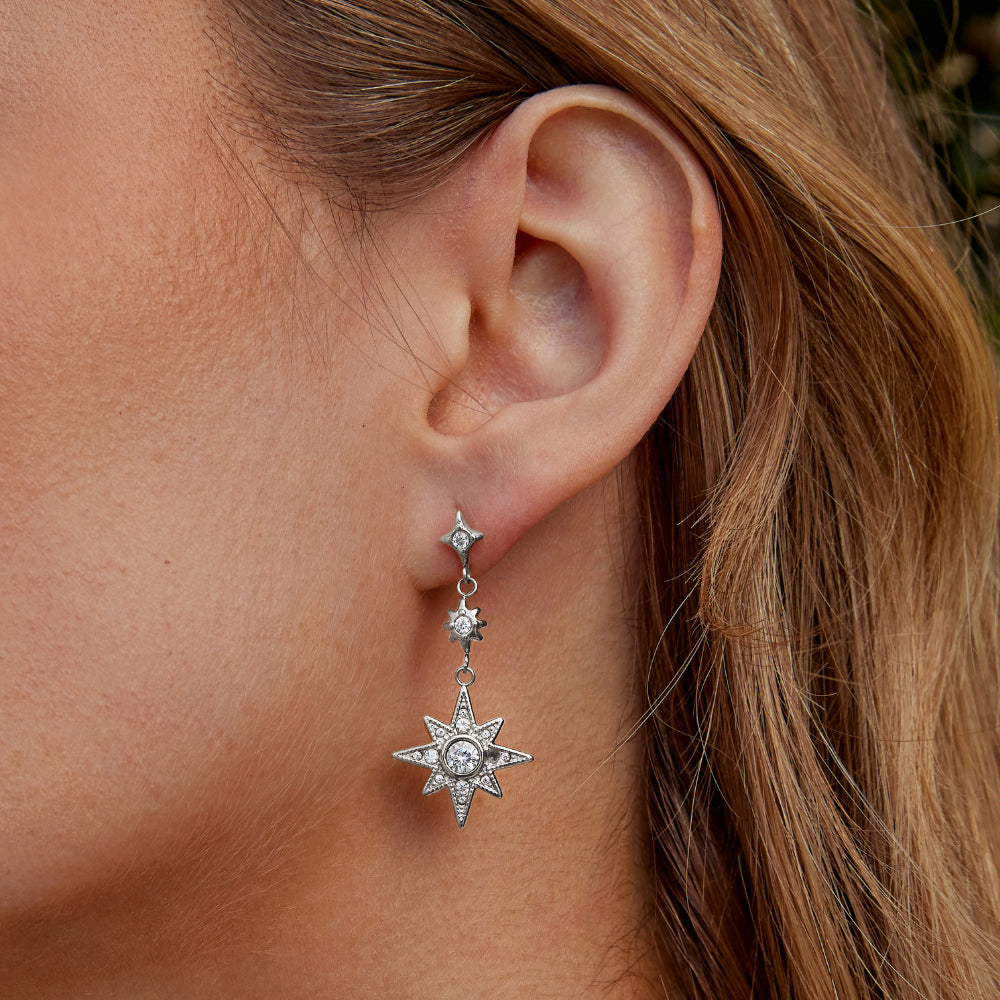 Boucles d'oreilles Nuit d'argent