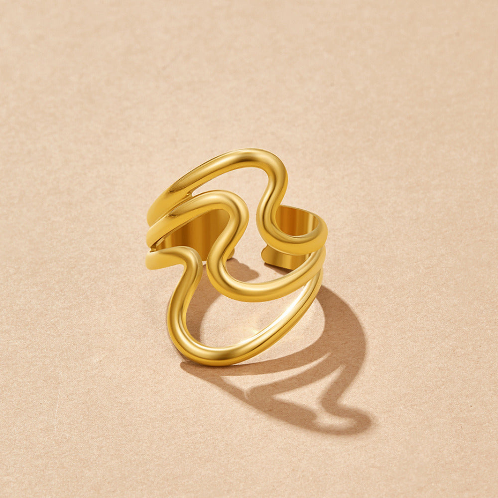 Bague enroulée Océan doré