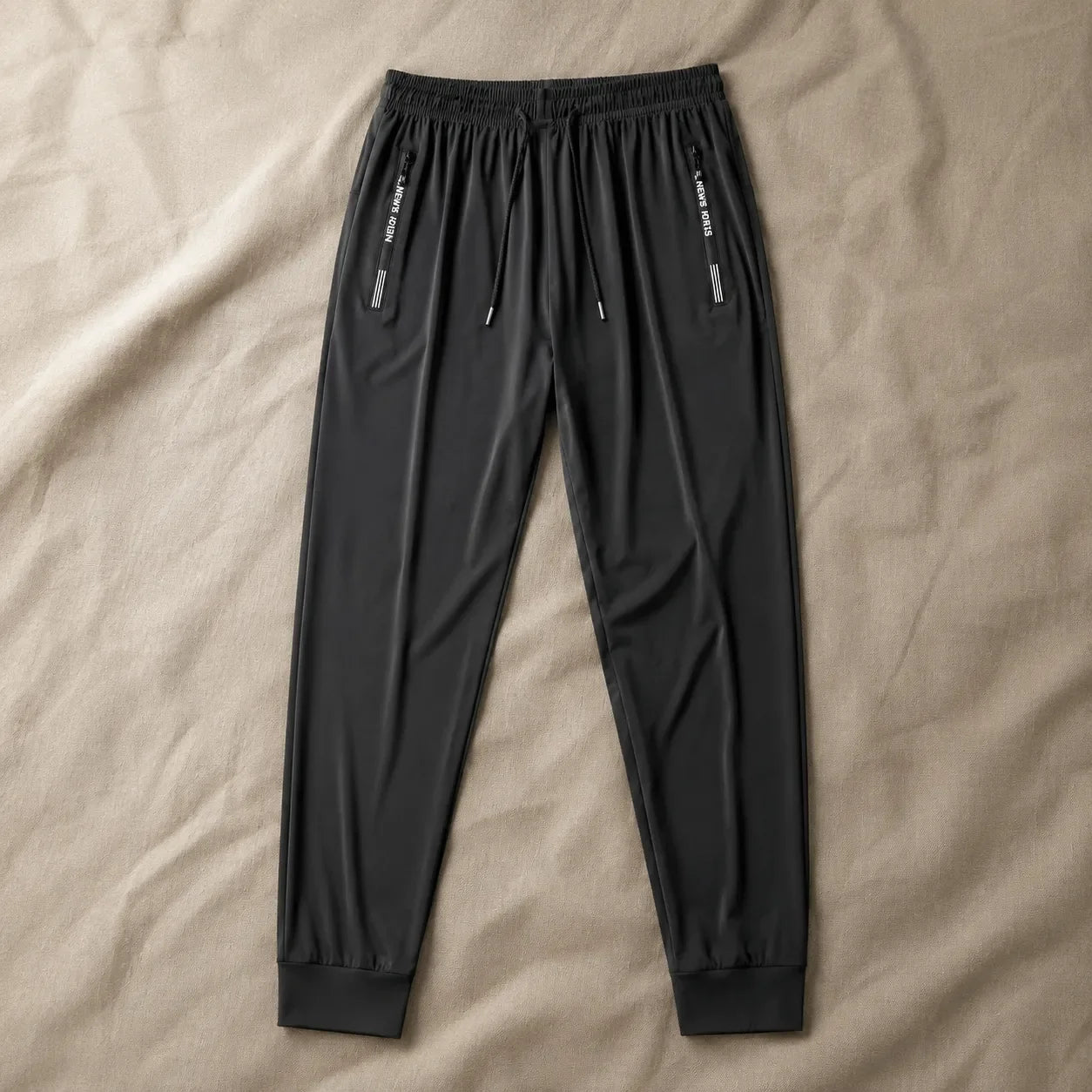 Pantalon Femme Kolvex – Soie Glacée, Poches Zippées
