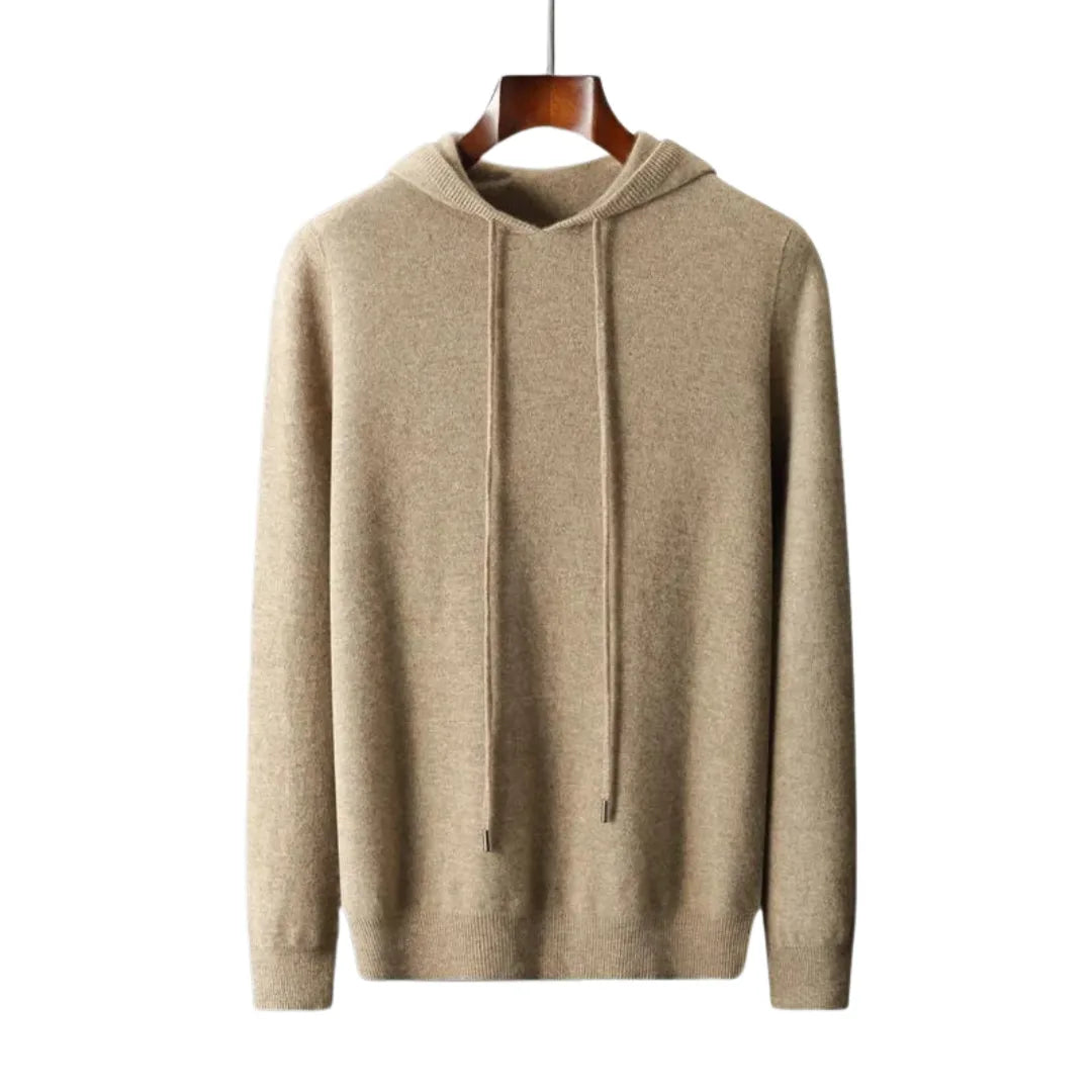 Hoodie en 100% cachemire avec capuche et cordon de serrage