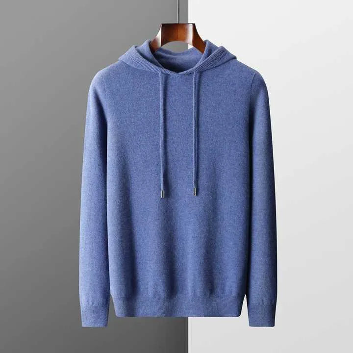 Hoodie en 100% cachemire avec capuche et cordon de serrage