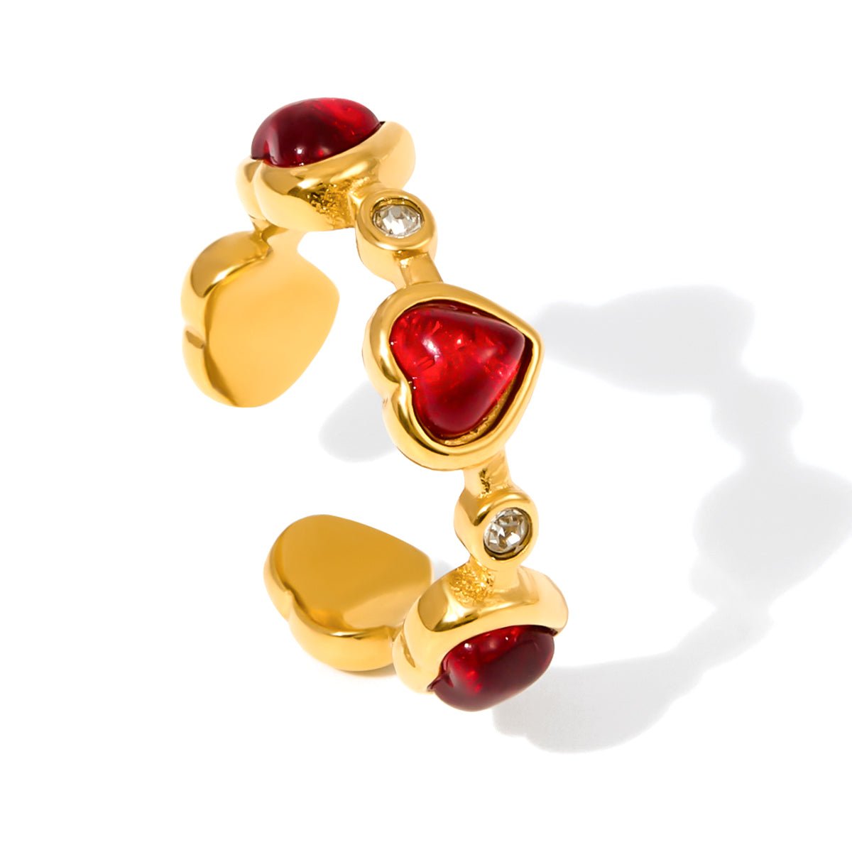 Bague Coeur en Rubis Esme en Or 18K
