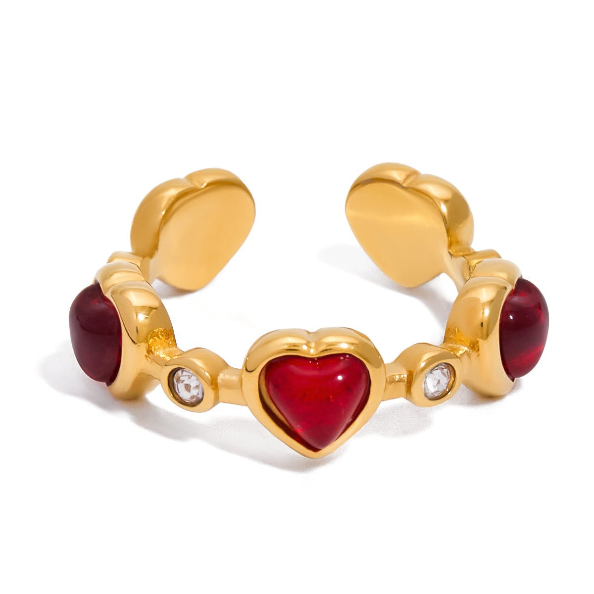 Bague Coeur en Rubis Esme en Or 18K