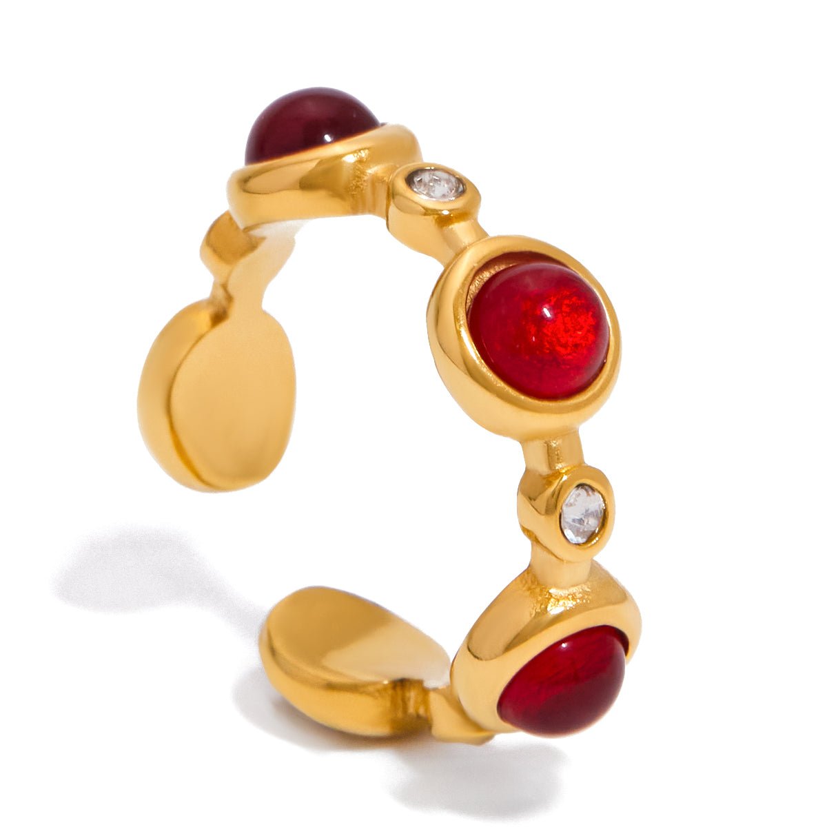 Bague Manchet Ayana Rouge | Or 18K