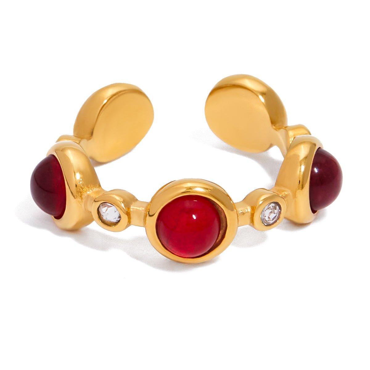 Bague Manchet Ayana Rouge | Or 18K
