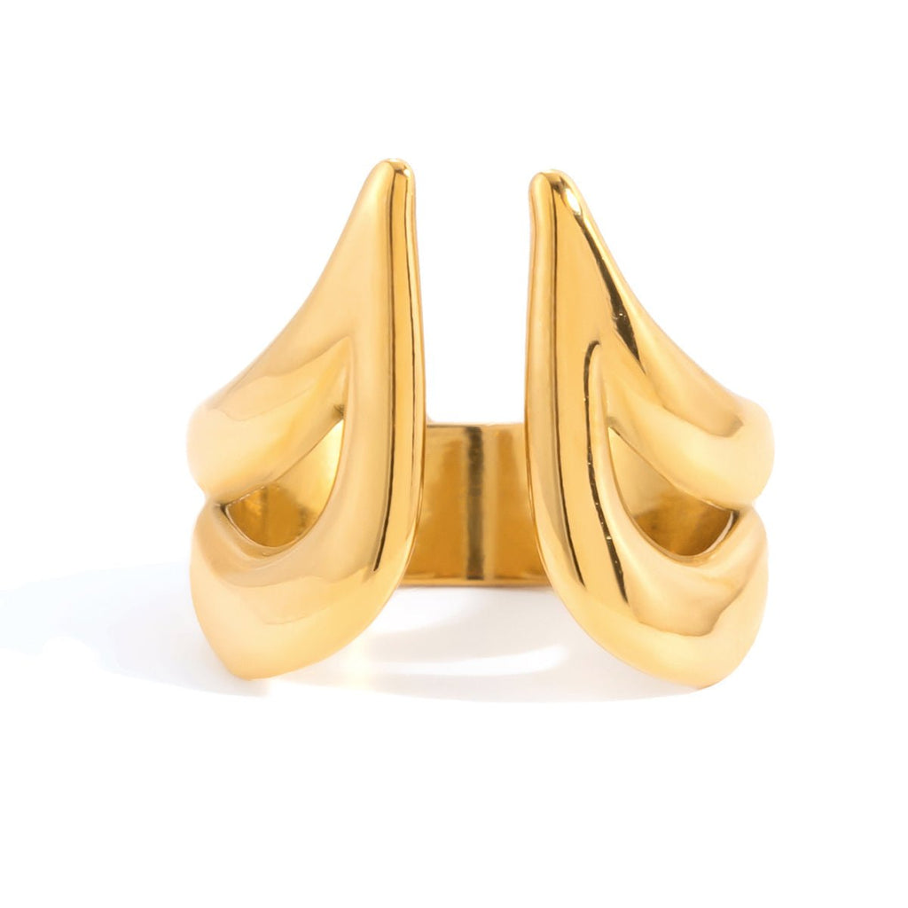 Bague manchette sculpturale Gaelle | Or 18K