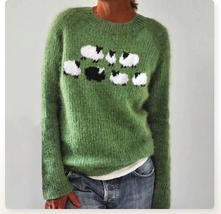 Lina | Pull Mignon avec des Moutons