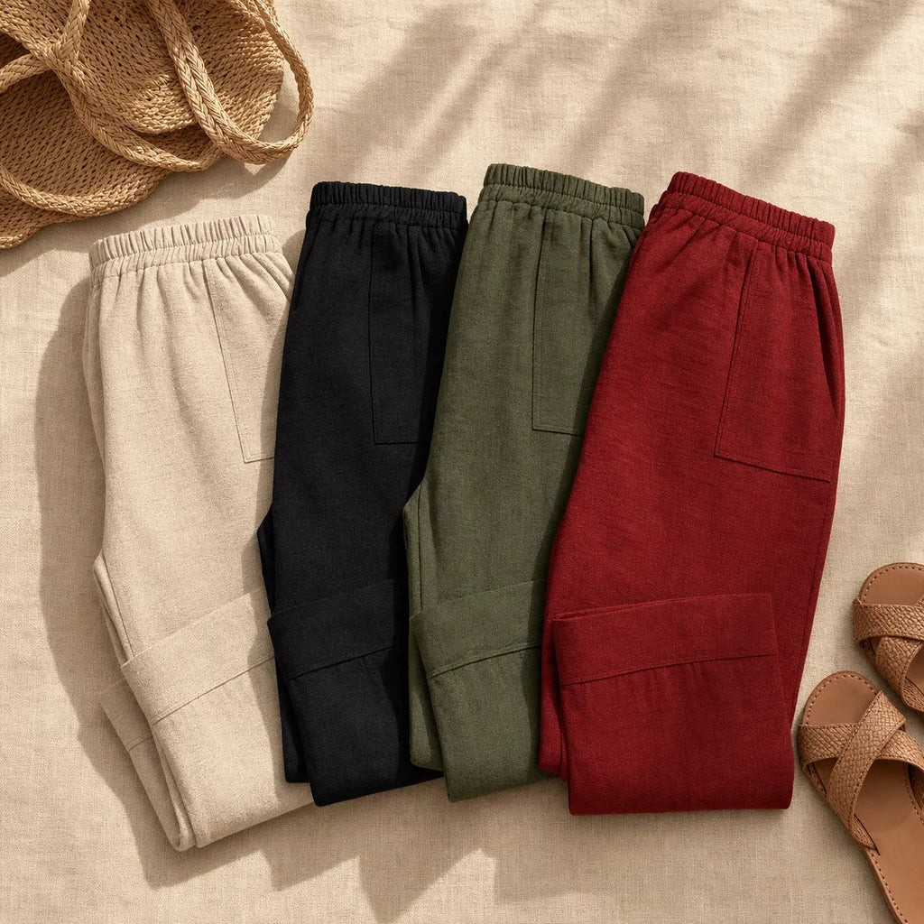 Pantalon Femme Loriane – Coupe Détendue, Taille Élastique