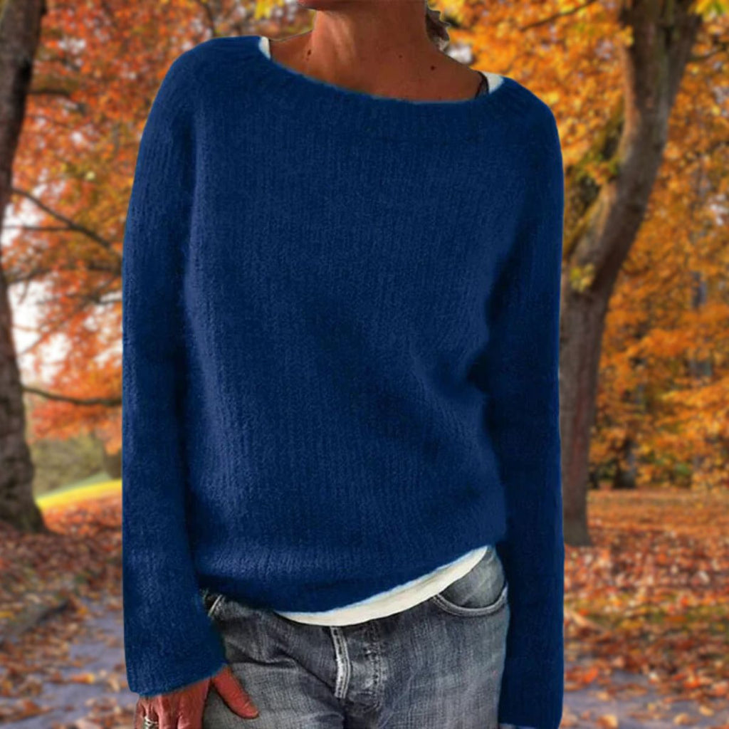 Pull ample avec col rond et manches longues