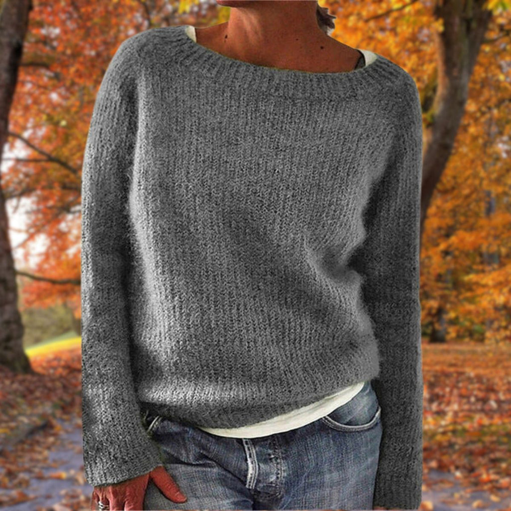Pull ample avec col rond et manches longues