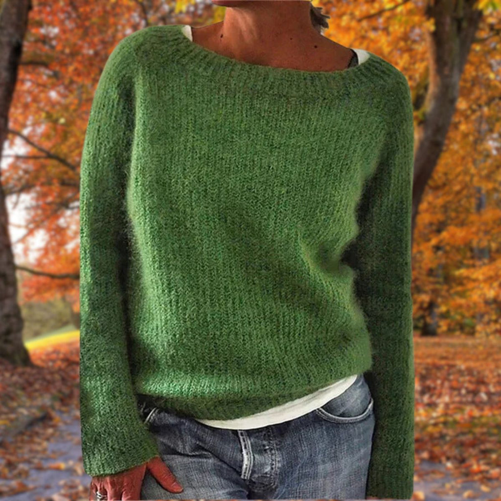 Pull ample avec col rond et manches longues