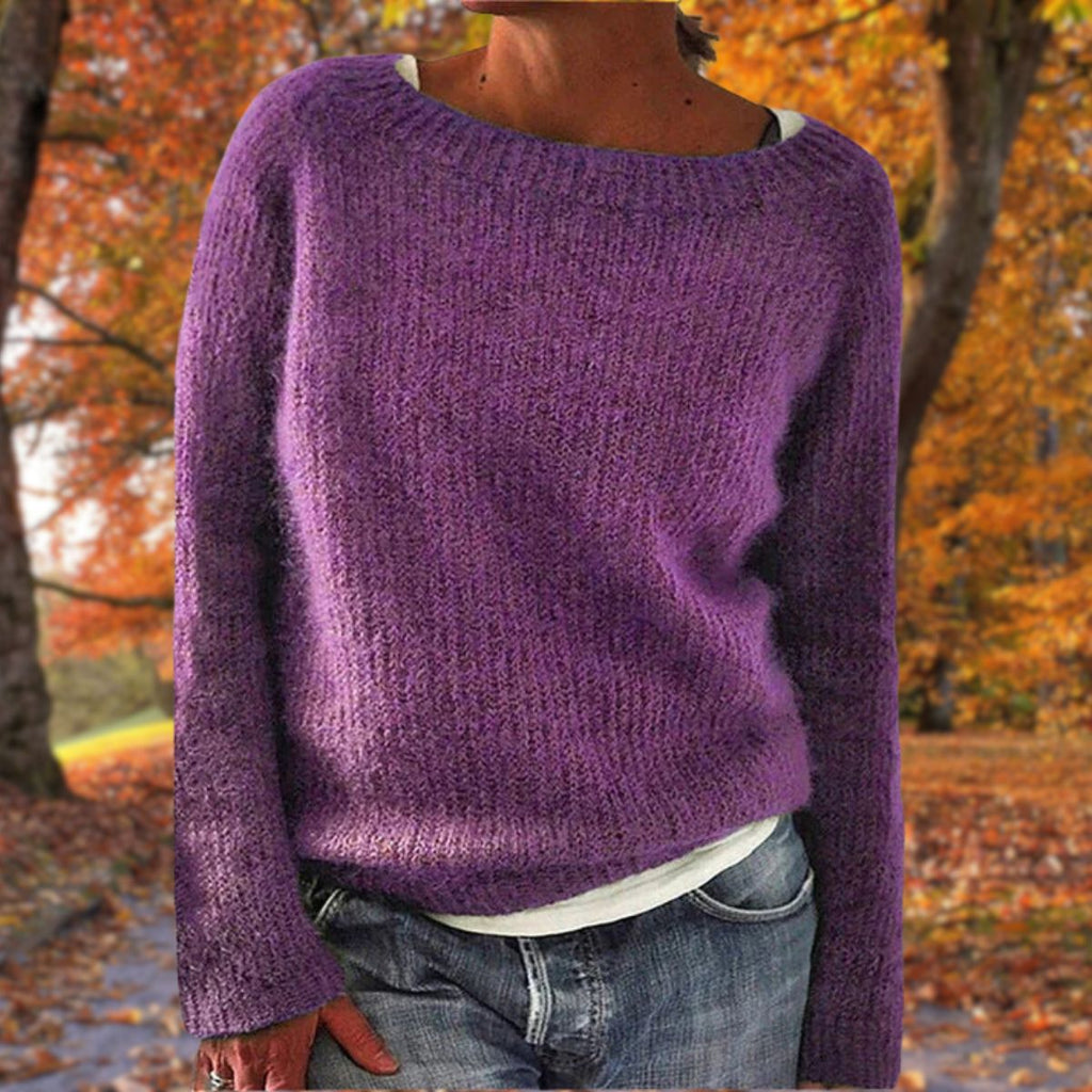 Pull ample avec col rond et manches longues