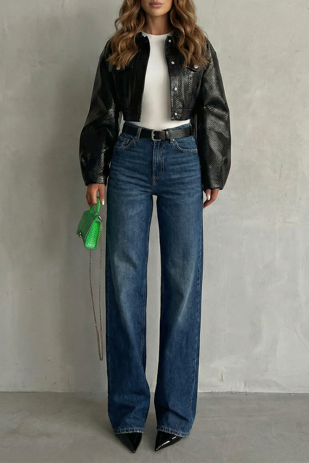 Jean Droit Femme Lunarelle – Bleu Clair, Taille Mi-Haute