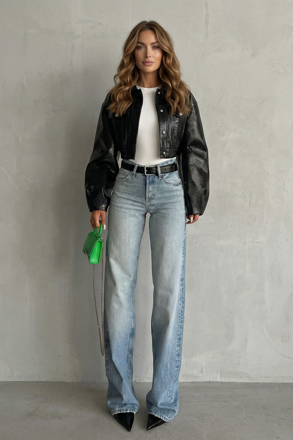 Jean Droit Femme Lunarelle – Bleu Clair, Taille Mi-Haute